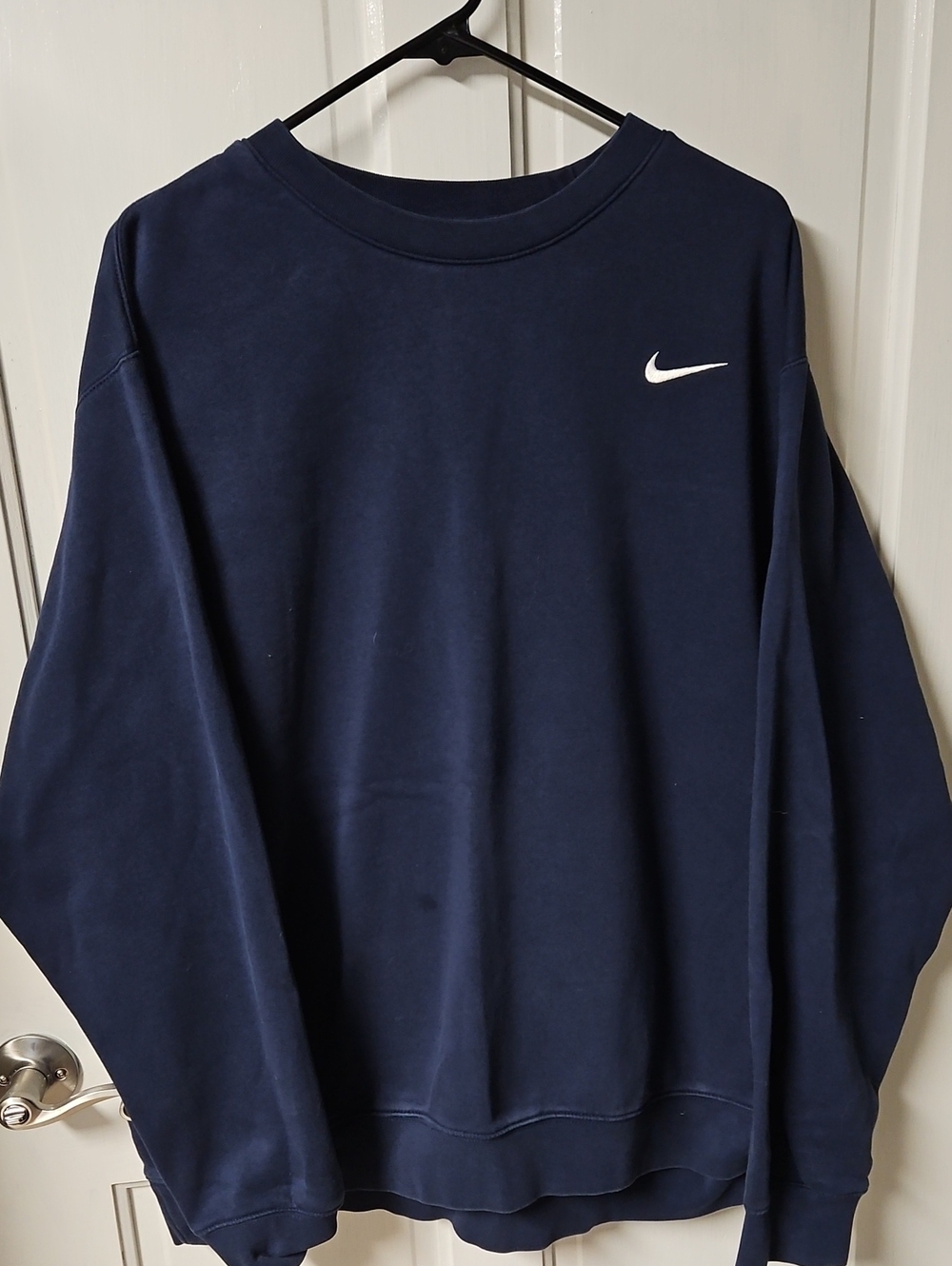 Nike Navy Blue Sweatshirt with White Swoosh